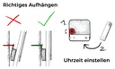 Puhr - Wanduhr aus Nussholz eckig