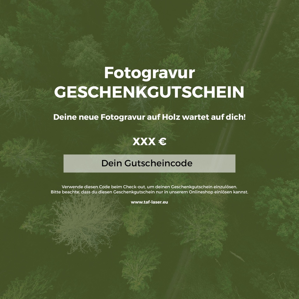 Gutschein Fotogravur